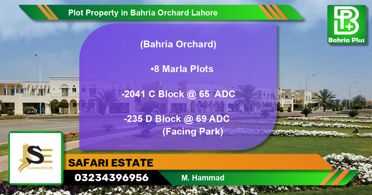 Residential Plot for Sale in Bahria Orchard, Lahore - (BP-81916)