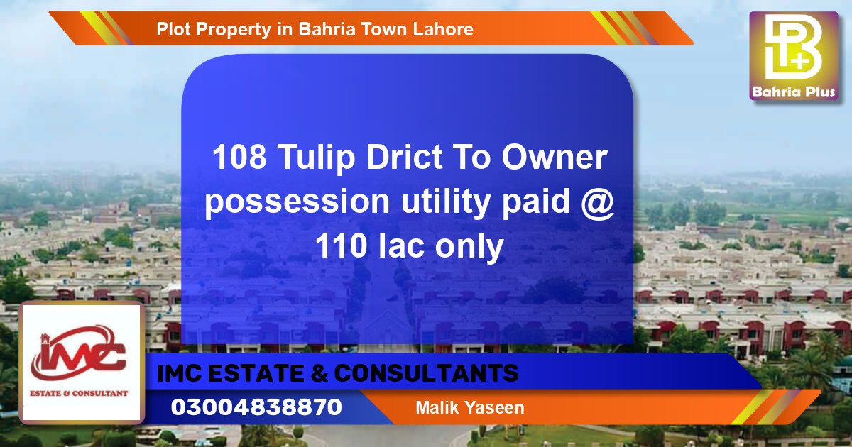 Residential Plot for Sale in Bahria Town, Lahore - (BP-81927)