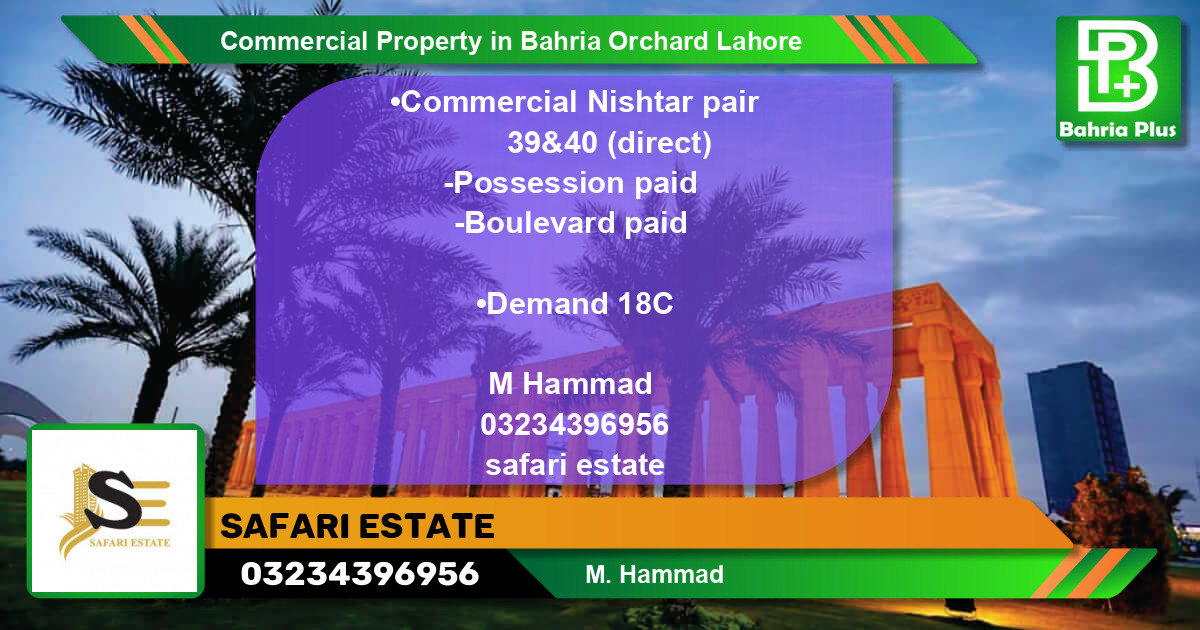 Commercial Property for Sale in Bahria Orchard, Lahore - (BP-81929)