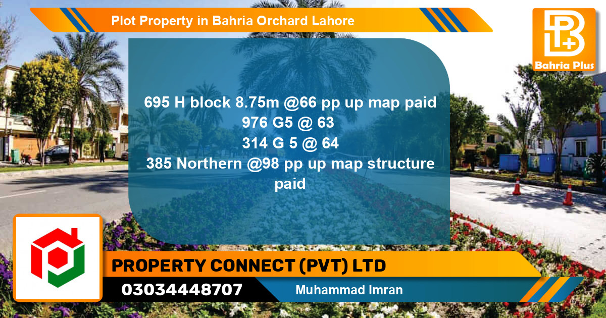 Residential Plot for Sale in Bahria Orchard, Lahore - (BP-81938)