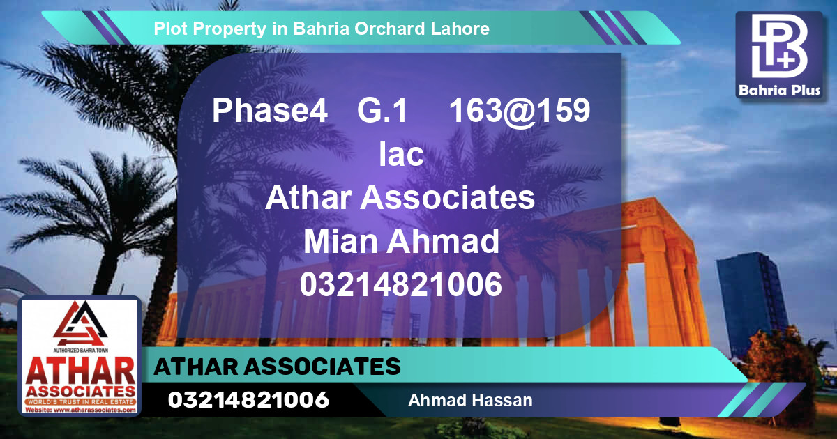 Residential Plot for Sale in Bahria Orchard, Lahore - (BP-81949)