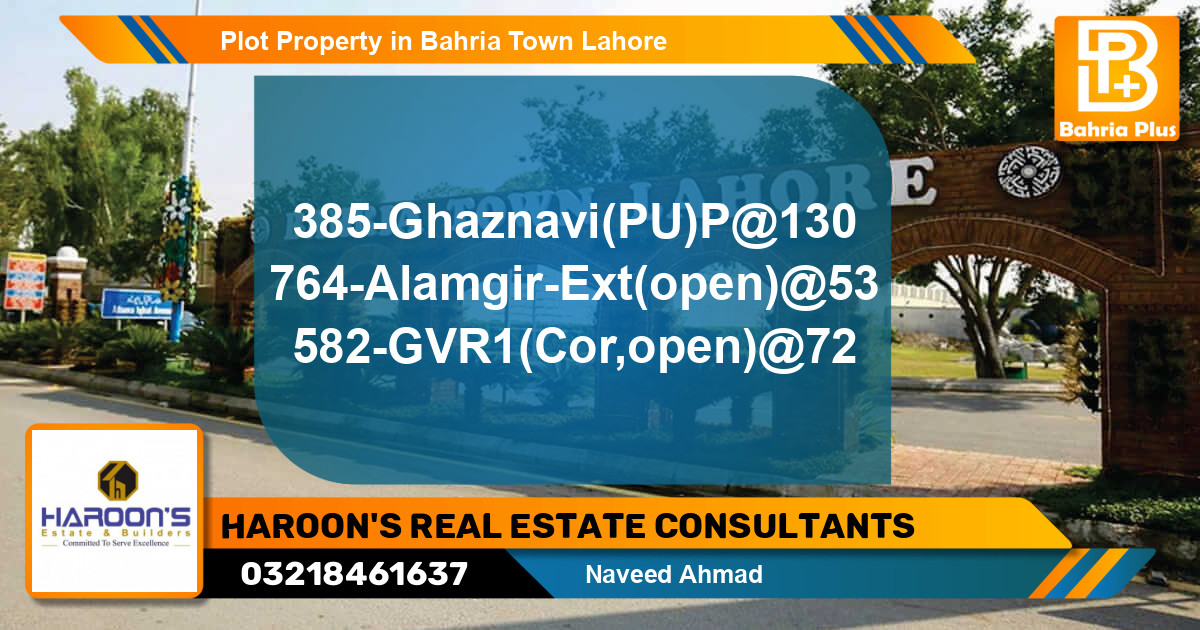 Residential Plot for Sale in Bahria Town, Lahore - (BP-81957)