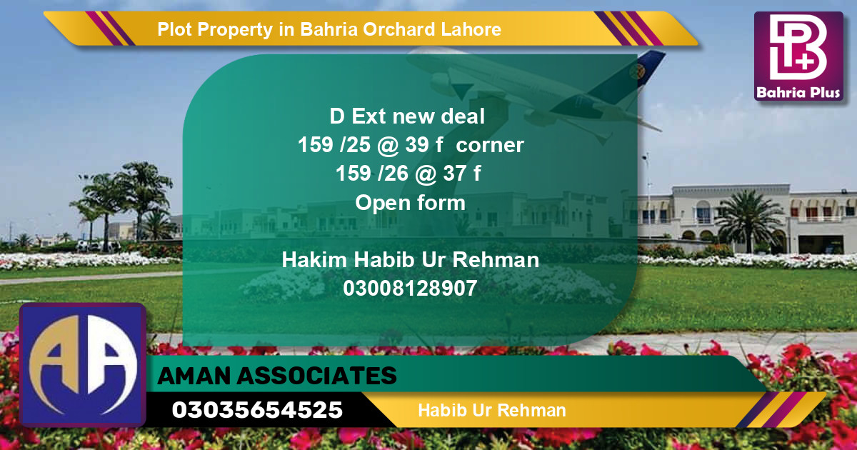 Residential Plot for Sale in Bahria Orchard, Lahore - (BP-81965)