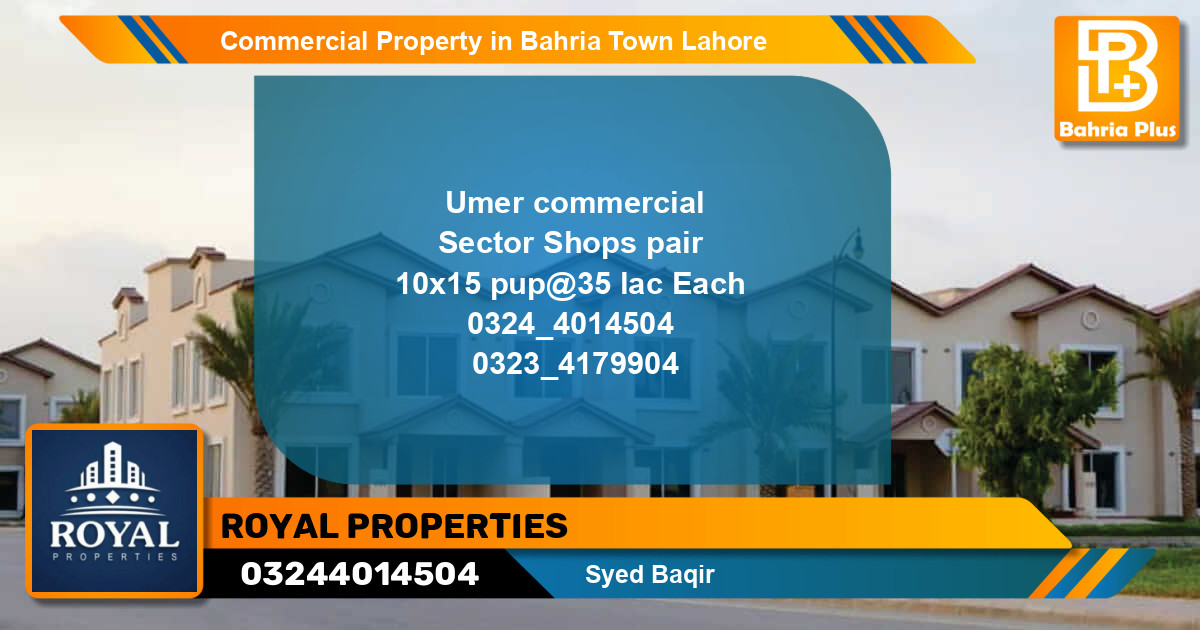 Commercial Property for Sale in Bahria Town, Lahore - (BP-81984)