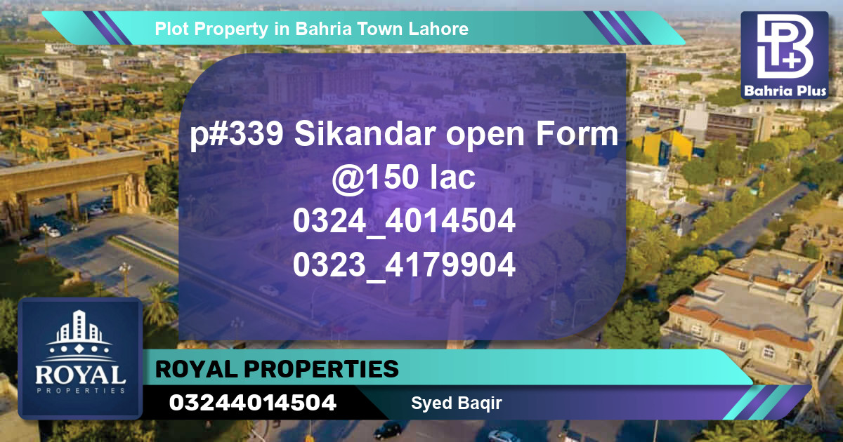 Residential Plot for Sale in Bahria Town, Lahore - (BP-81991)