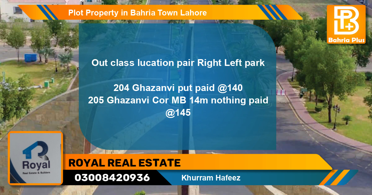 Residential Plot for Sale in Bahria Town, Lahore - (BP-82011)