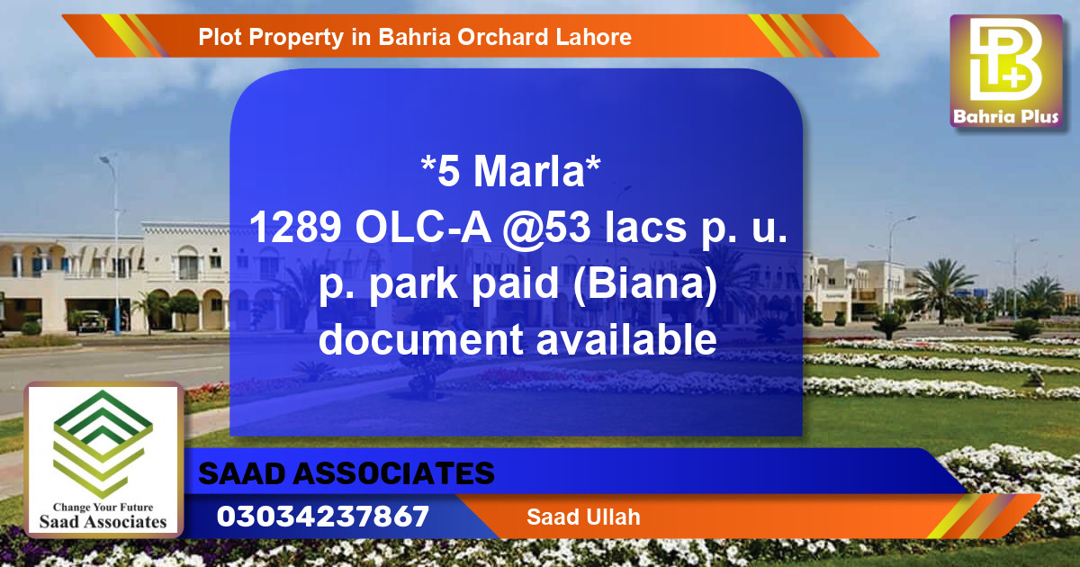 Residential Plot for Sale in Bahria Orchard, Lahore - (BP-82085)