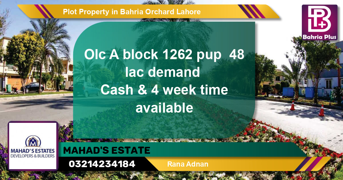 Residential Plot for Sale in Bahria Orchard, Lahore - (BP-82105)