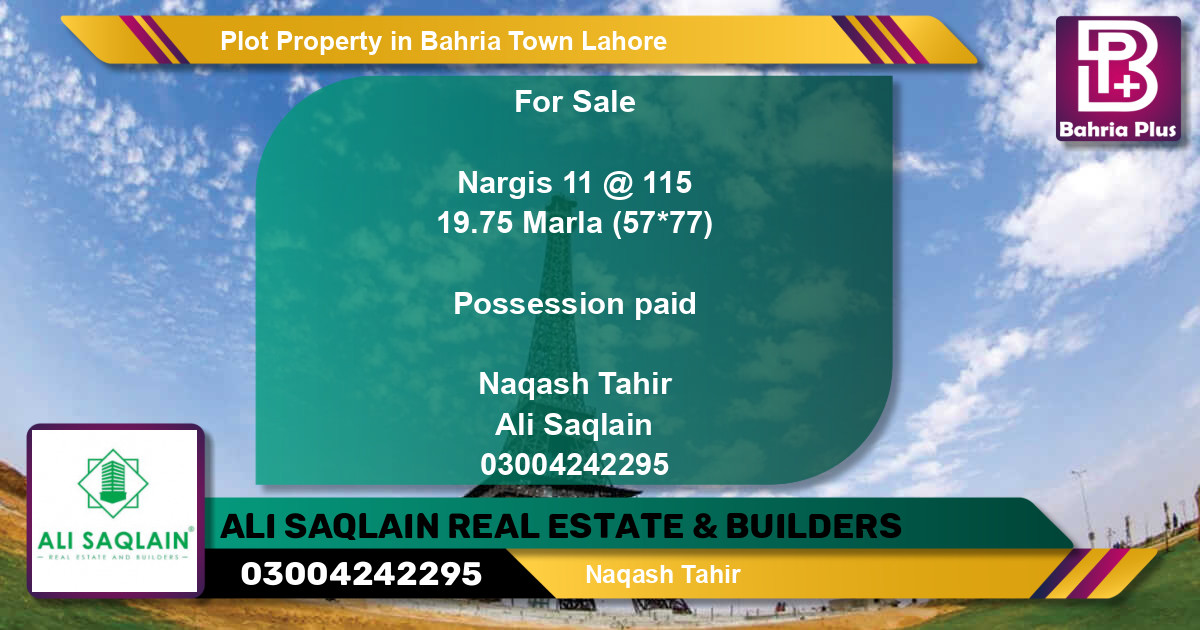 Residential Plot for Sale in Bahria Town, Lahore - (BP-82106)