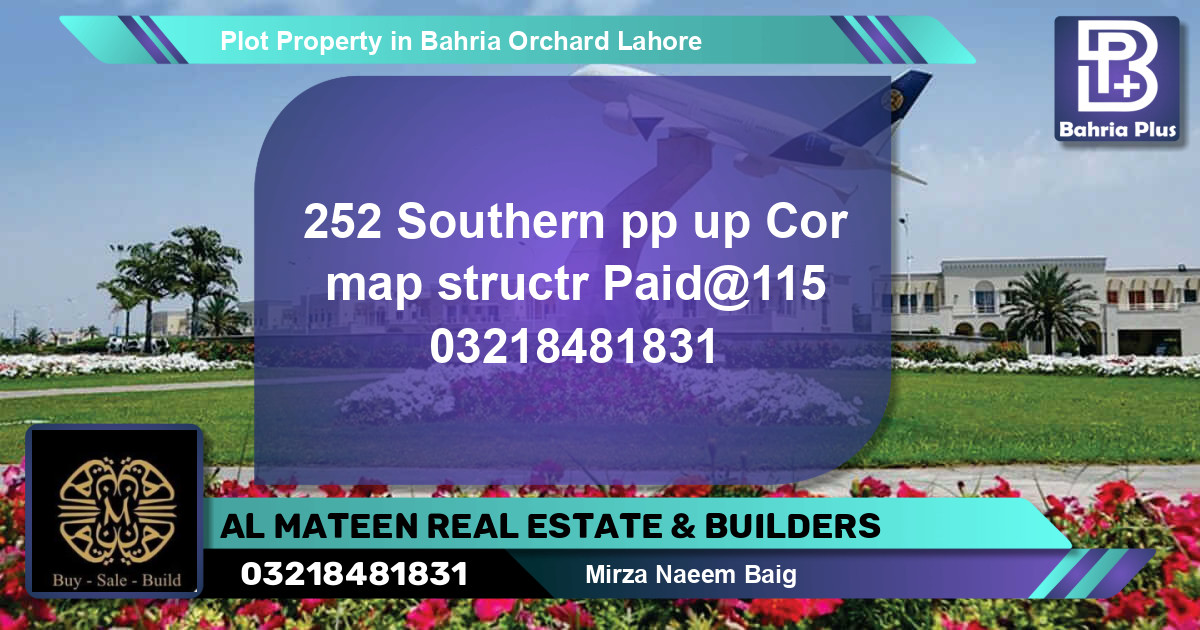 Residential Plot for Sale in Bahria Orchard, Lahore - (BP-82110)