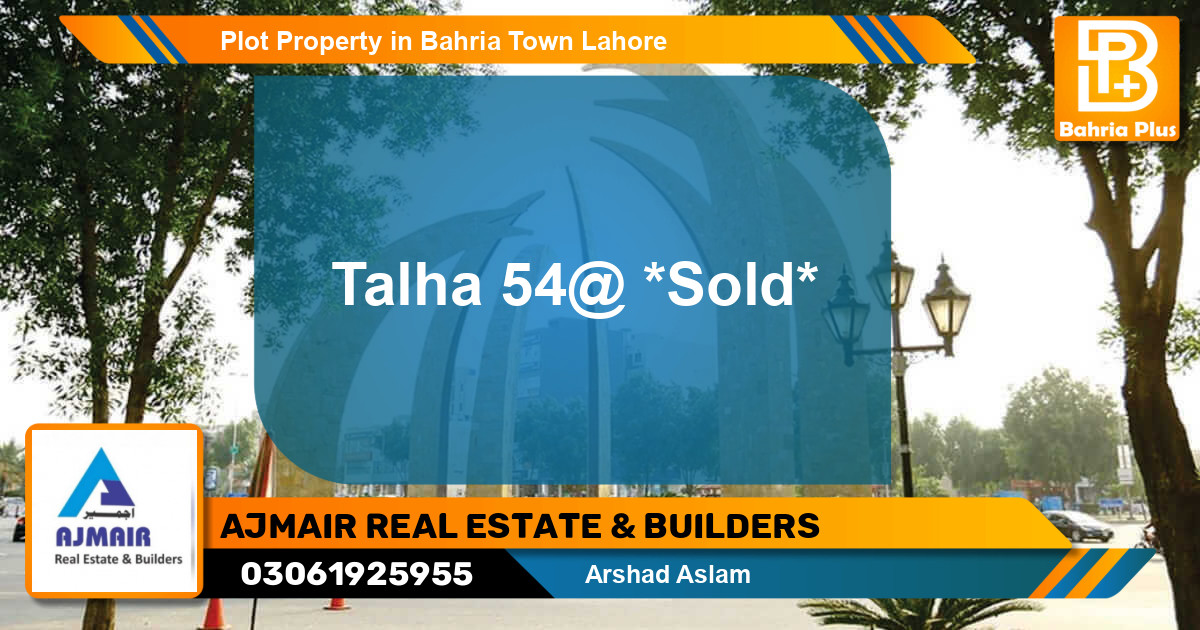 Residential Plot for Sale in Bahria Town, Lahore - (BP-82121)
