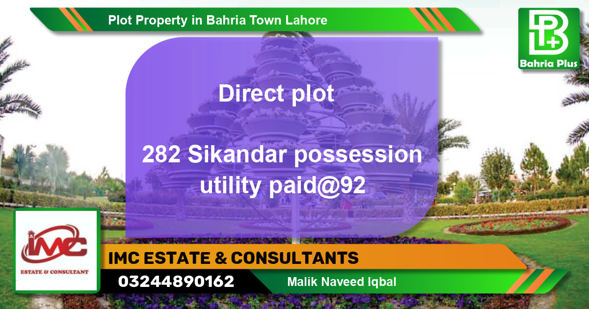 Residential Plot for Sale in Bahria Town, Lahore - (BP-82132)