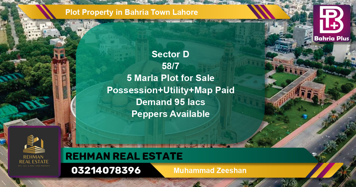 Residential Plot for Sale in Bahria Town, Lahore - (BP-82137)