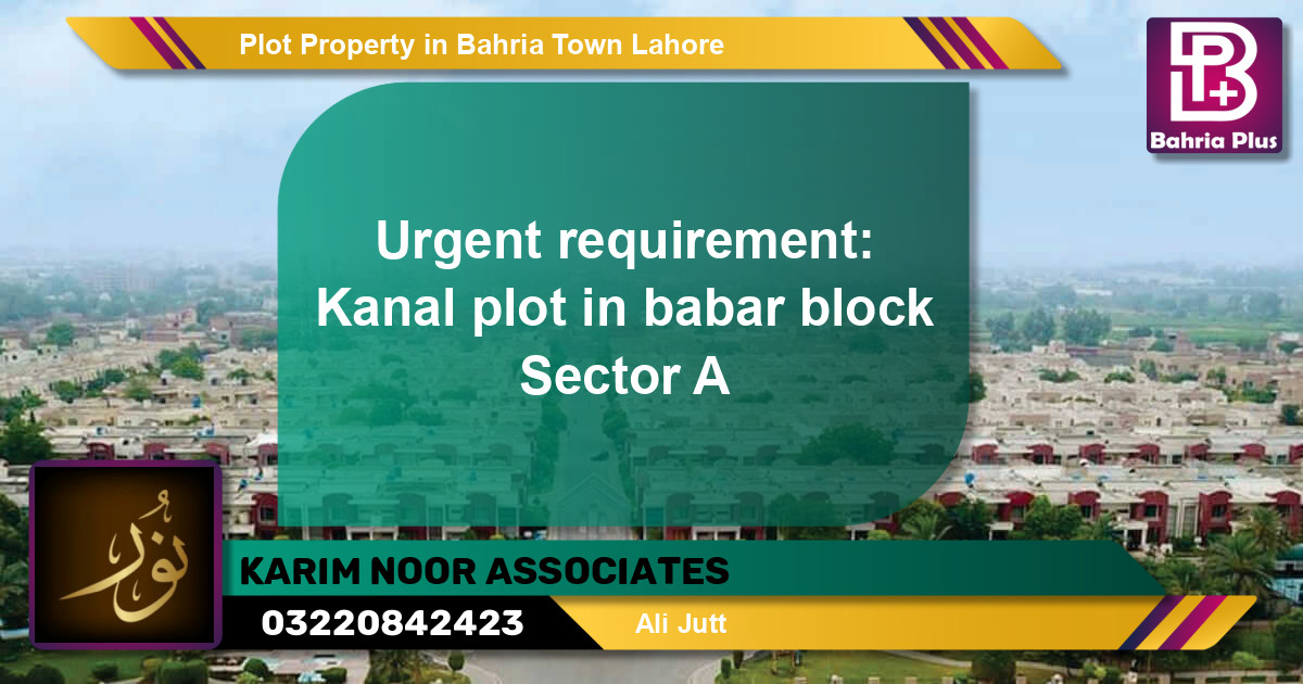 Residential Plot for Sale in Bahria Town, Lahore - (BP-82147)