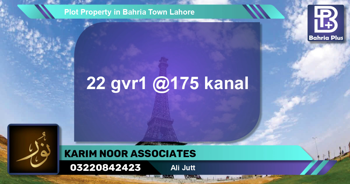 Residential Plot for Sale in Bahria Town, Lahore - (BP-82148)