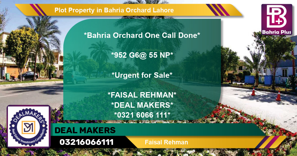 Residential Plot for Sale in Bahria Orchard, Lahore - (BP-82192)