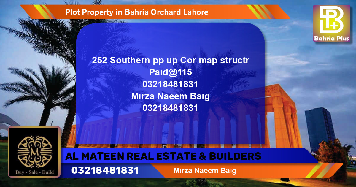 Residential Plot for Sale in Bahria Orchard, Lahore - (BP-82282)