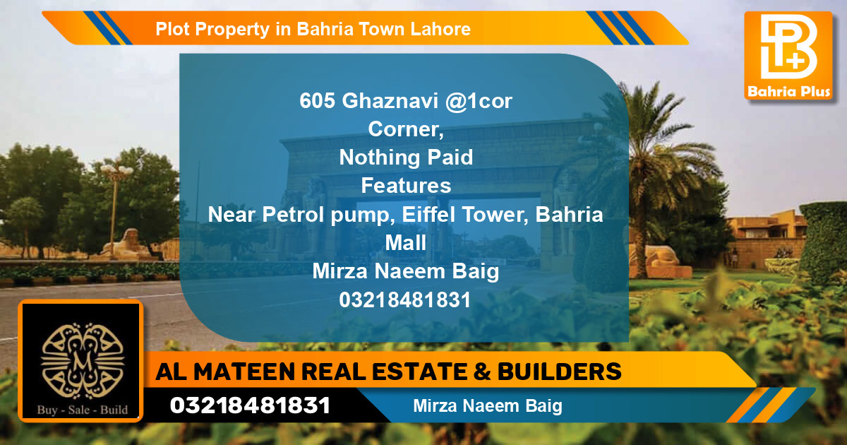 Residential Plot for Sale in Bahria Town, Lahore - (BP-82283)