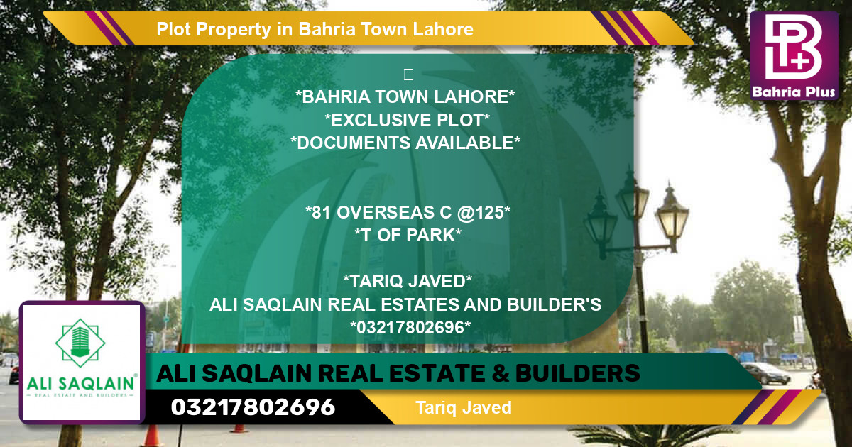 Residential Plot for Sale in Bahria Town, Lahore - (BP-82297)
