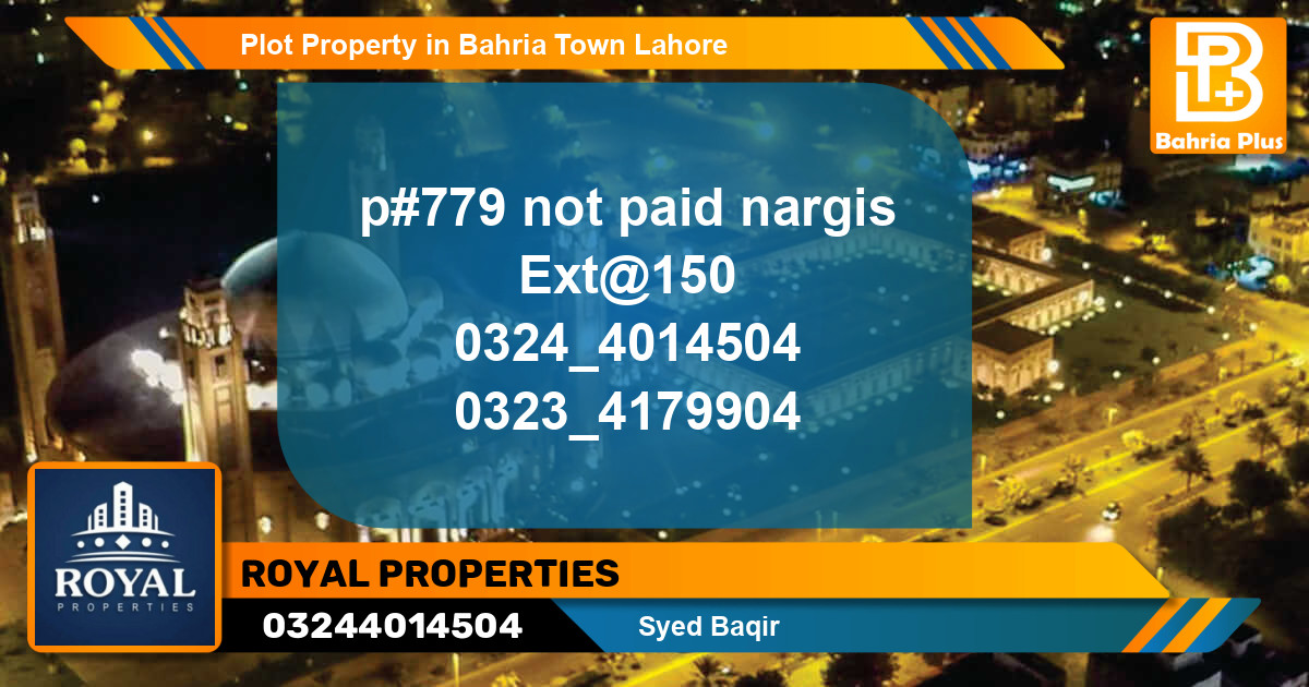 Residential Plot for Sale in Bahria Town, Lahore - (BP-82325)