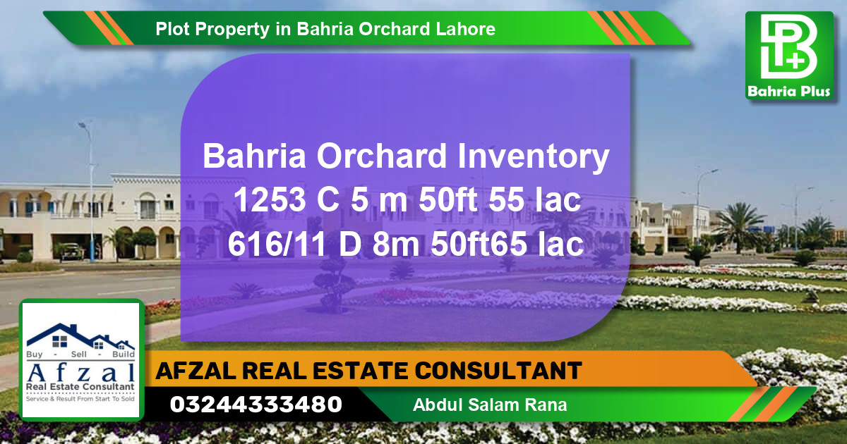 Residential Plot for Sale in Bahria Orchard, Lahore - (BP-82330)
