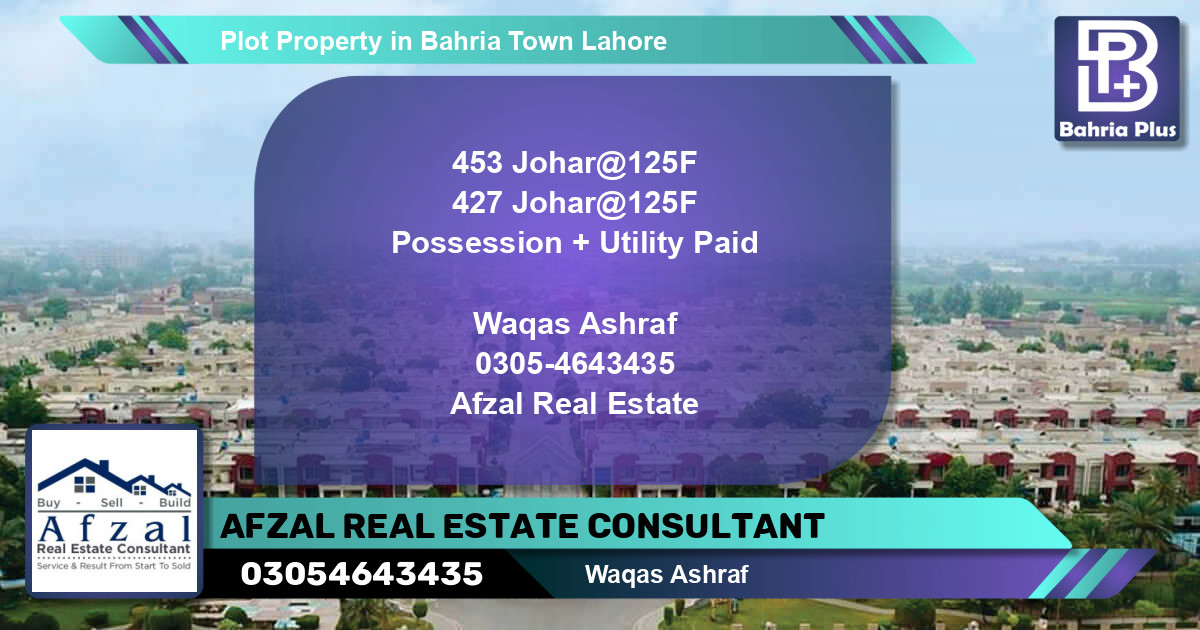 Residential Plot for Sale in Bahria Town, Lahore - (BP-82342)