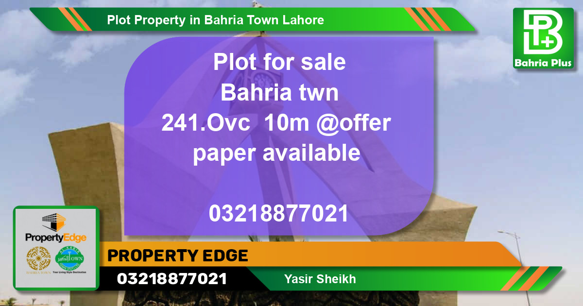 Residential Plot for Sale in Bahria Town, Lahore - (BP-82365)
