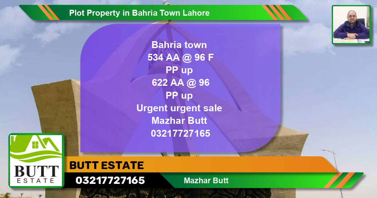 Residential Plot for Sale in Bahria Town, Lahore - (BP-82368)