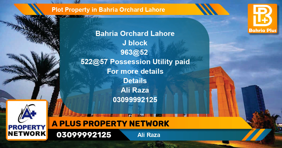 Residential Plot for Sale in Bahria Orchard, Lahore - (BP-82369)
