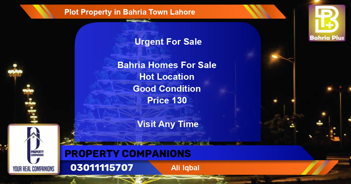 Residential Plot for Sale in Bahria Town, Lahore - (BP-82398)