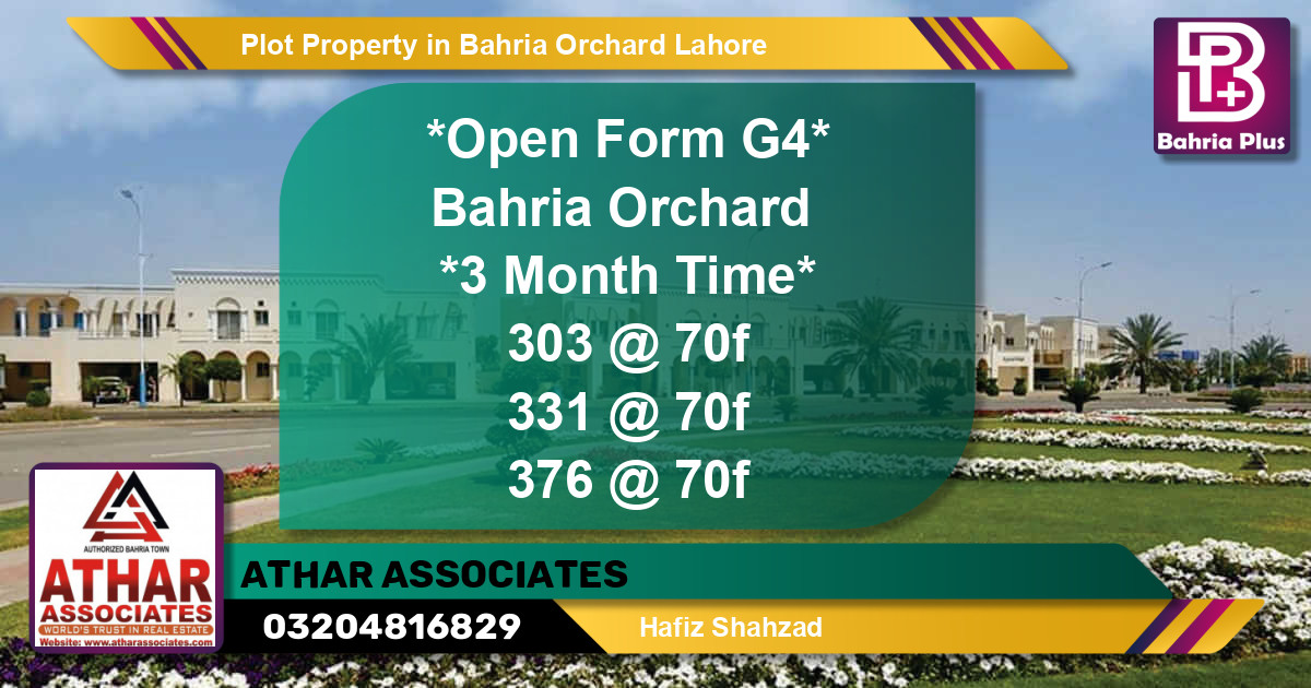 Residential Plot for Sale in Bahria Orchard, Lahore - (BP-82400)