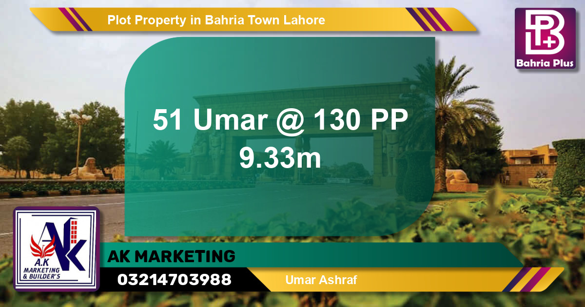 Residential Plot for Sale in Bahria Town, Lahore - (BP-82406)