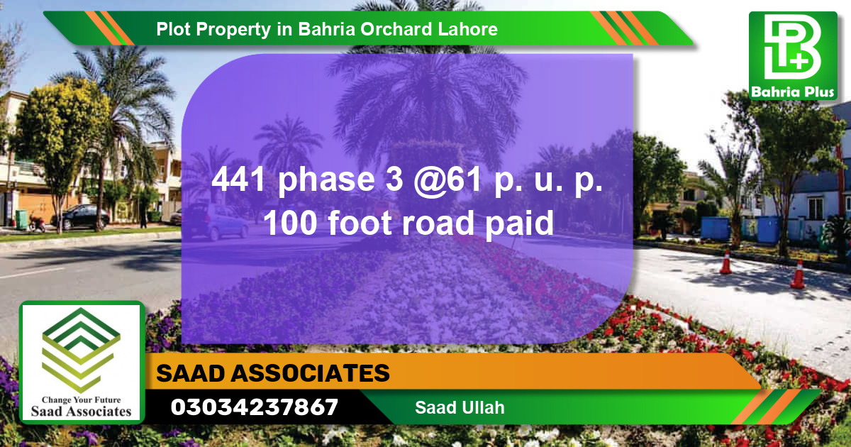 Residential Plot for Sale in Bahria Orchard, Lahore - (BP-82448)