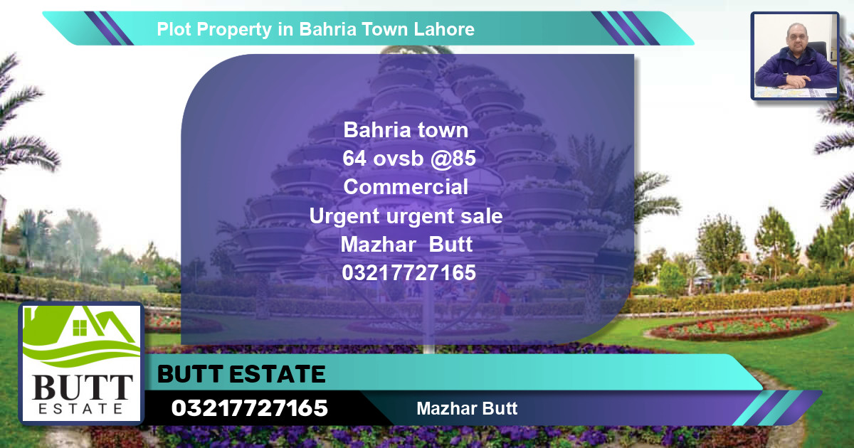 Commercial Plot for Sale in Bahria Town, Lahore - (BP-82452)