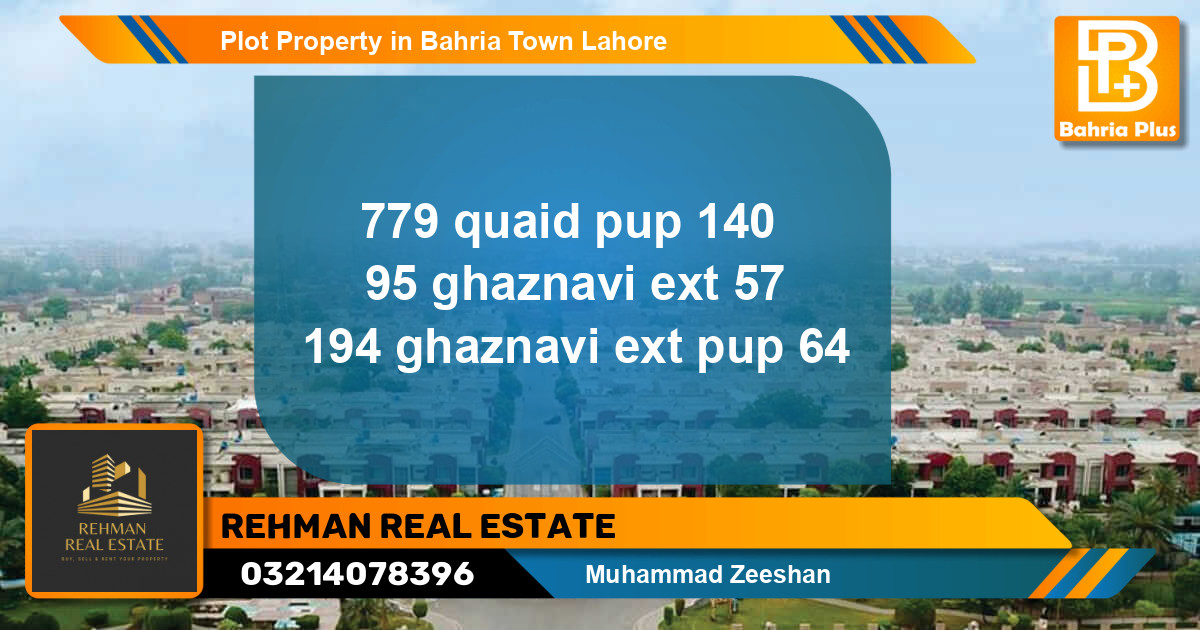 Residential Plot for Sale in Bahria Town, Lahore - (BP-82458)