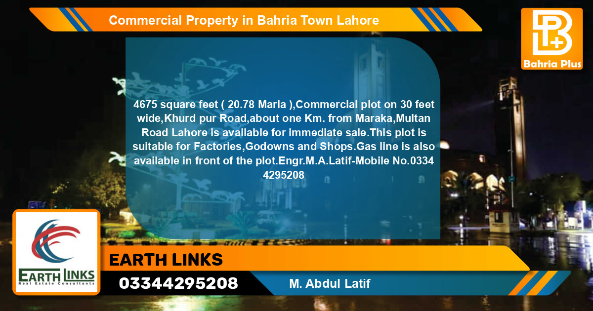 Commercial Property for Sale in Bahria Town, Lahore - (BP-82470)