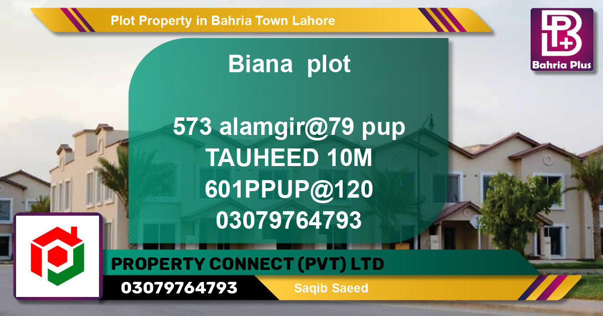 Residential Plot for Sale in Bahria Town, Lahore - (BP-82522)