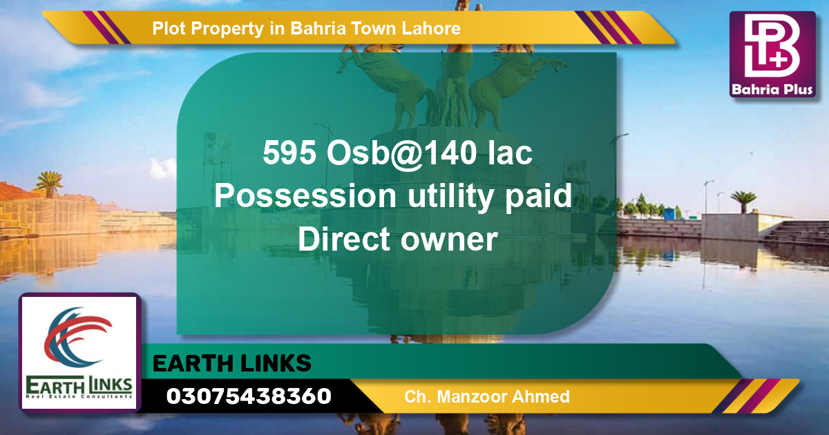 Residential Plot for Sale in Bahria Town, Lahore - (BP-82525)