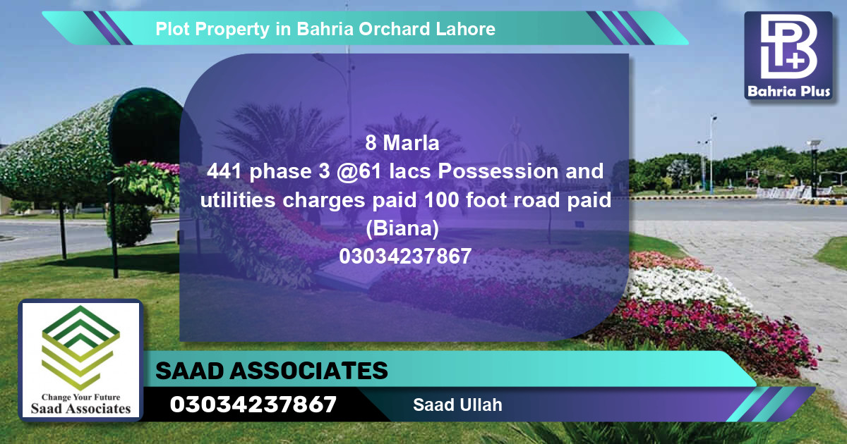 Residential Plot for Sale in Bahria Orchard, Lahore - (BP-82541)