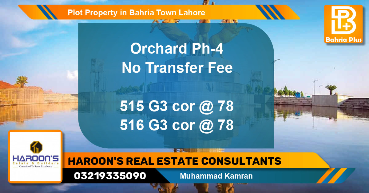 Residential Plot for Sale in Bahria Town, Lahore - (BP-82546)