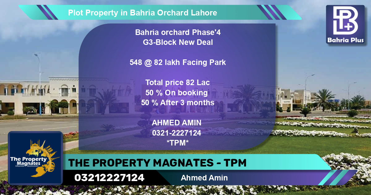 Residential Plot for Sale in Bahria Orchard, Lahore - (BP-82551)