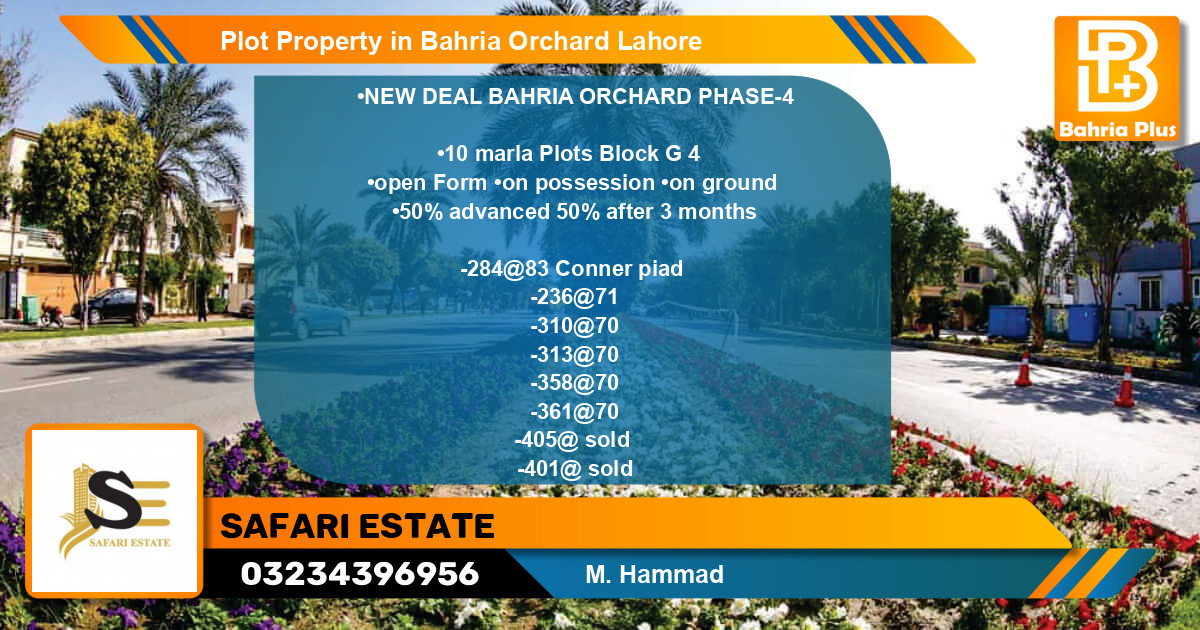Residential Plot for Sale in Bahria Orchard, Lahore - (BP-82567)