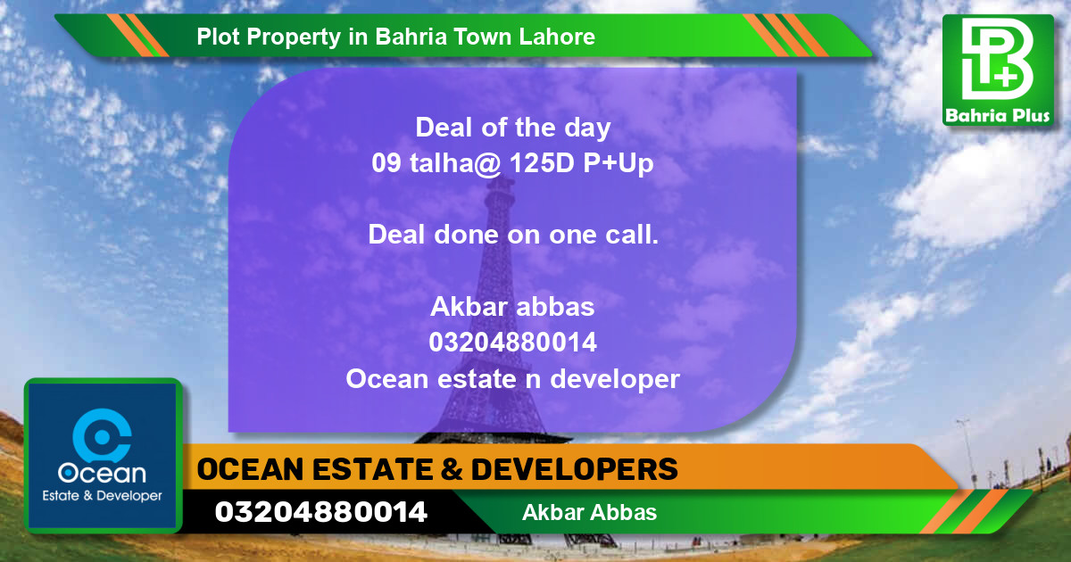Residential Plot for Sale in Bahria Town, Lahore - (BP-82576)