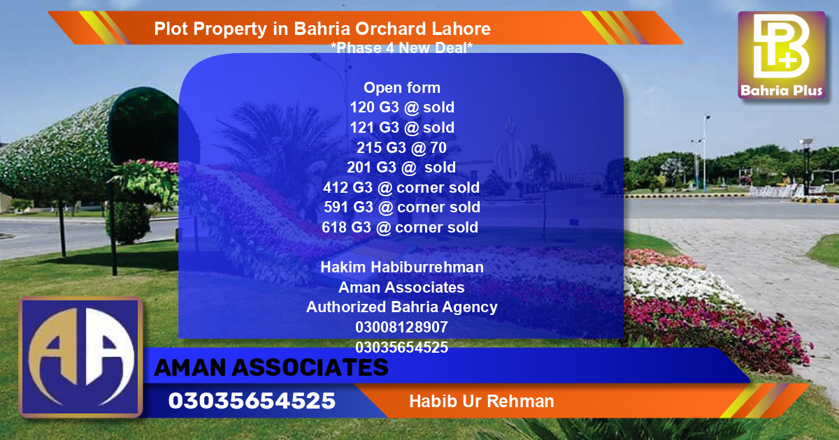 Residential Plot for Sale in Bahria Orchard, Lahore - (BP-82594)