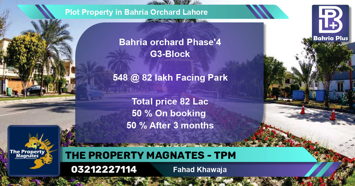 Residential Plot for Sale in Bahria Orchard, Lahore - (BP-82595)