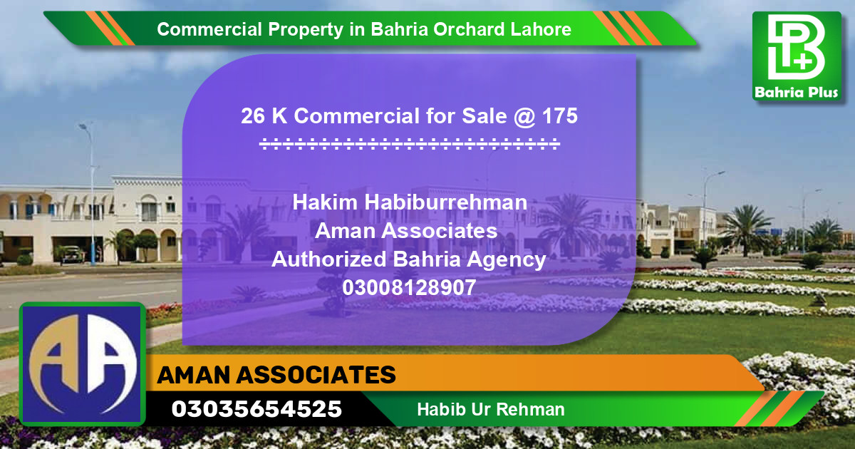 Commercial Property for Sale in Bahria Orchard, Lahore - (BP-82596)