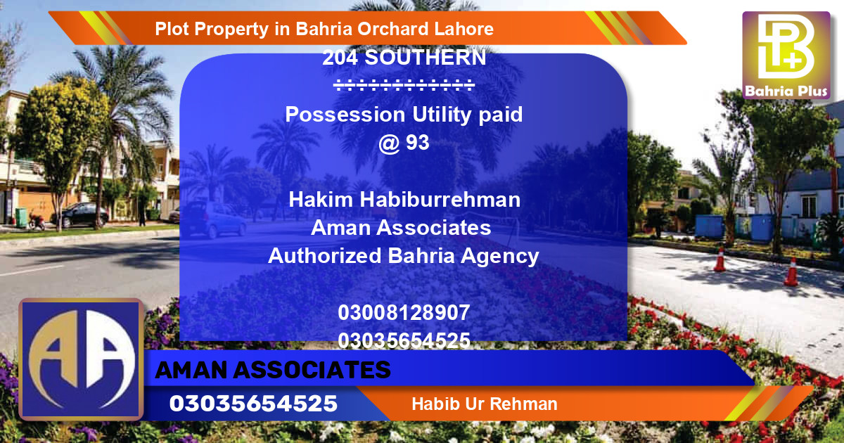 Residential Plot for Sale in Bahria Orchard, Lahore - (BP-82598)