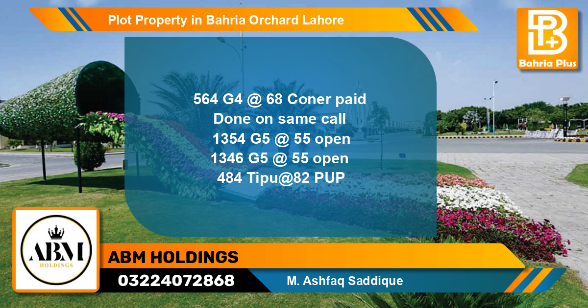Residential Plot for Sale in Bahria Orchard, Lahore - (BP-82603)
