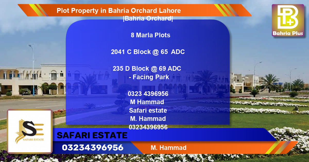 Residential Plot for Sale in Bahria Orchard, Lahore - (BP-82609)