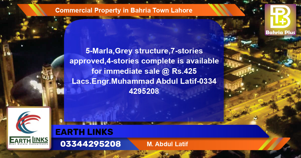 Commercial Property for Sale in Bahria Town, Lahore - (BP-82612)